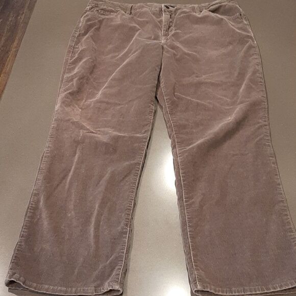 Bandolino Gray Corduroy Mandie Pants - Picture 2 of 12